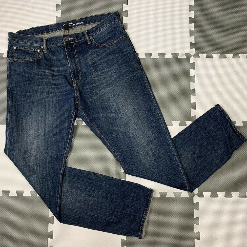 Gap Slim Coupe Etroite Denim Jeans Men’s Size 36X34 Blue Pants